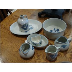 8 PIECES OF PFATZSTERAFF POTTERY YORKTOWN