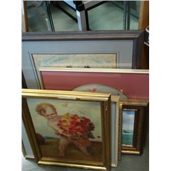 FRAMED OIL ON BOARD AND WATER COLOR