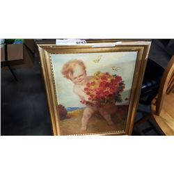FRAMED OIL ON CANVAS BY HEINRICH LANGREBE