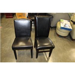 2 LEATHER DINING CHAIRS