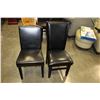 Image 1 : 2 LEATHER DINING CHAIRS