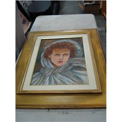 FRAMED OIL ON BOARD - ANTHOHIO CARUSO