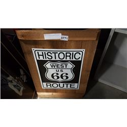 ROUTE 66 ADVERTISEMENT MOUNTED