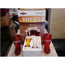 BEER MAKING KIT W/ BEER GLASSES