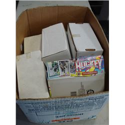 BOX OF HOCKEY CARDS AND FULL BOX OF UNOPENED PACKS 91/92 TO 2011