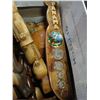 Image 2 : BOX OF WOVEN BASKETS AND WOODEN ITEMS