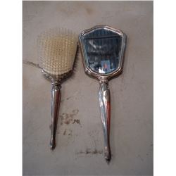 INTERNATIONAL STERLING BRUSH AND VANITY MIRROR