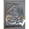 Image 2 : SILVER OVER BRONZE MADONNA PICTURE AND CHILD PICTURE