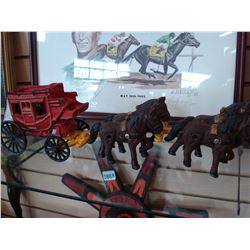 VINTAGE IRON HORSE AND CARRIAGE
