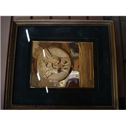 VINTAGE SALVADOR DALI GOLD OVER STERLING PLAQUE FROM THE 70s