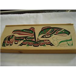 NATIVE WOODEN BOX MADE BY QUENTIN HARRIS 1998