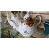 Image 2 : 2 OLD COUNTRY ROSE TEAPOTS CRACK IN LID