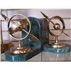 Image 1 : TWO VINTAGE MARBLE BOOKENDS AND DOME CLOCK