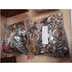 TWO LARGE BAGS OF JEWELLRY