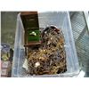 Image 1 : SMALL TOTE OF JEWELRY