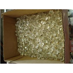 BOX OF CRYSTAL HANGING CHANDELIER PIECES