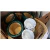 Image 2 : BASKET OF CERAMIC FLOWER POTS