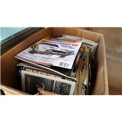 BOX OF AUTOMOTIVE MAGAZINES