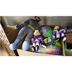 LARGE BOX OF KIDS TOYS KINDER SURPRISE AND BATMAN FIGURE