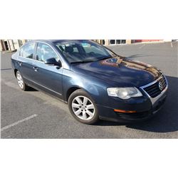 2006 VOLKSWAGEN PASSAT 2.0T, 4 DOOR SEDAN, AUTOMATIC, 191509 MILES, WITH KEY FOB AND REGISTRATION