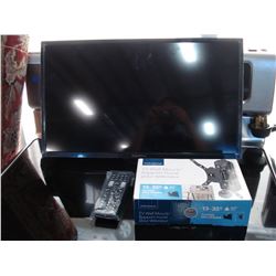 INSIGNIA 24 INCH LED TV WORKING WITH REMOTE AND TILTING WALL MOUNT