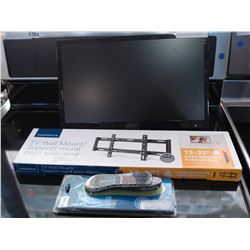 INSIGNIA 19 INCH LED TV WORKING WITH FIXED POSITION WALL MOUNT AND 3 IN 1 REMOTE