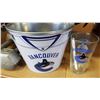 Image 2 : CANUCKS METAL PAIL, COASTERS AND GLASS AND DUMBELLS