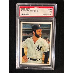 1975 SSPC #433 THURMAN MUNSON (NM 7) PSA GRADED