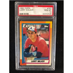 1990 TOPPS #757 LARRY WALKER (GEM MT 10) PSA GRADED