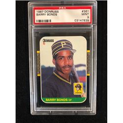 1987 DONRUSS #361 BARRY BONDS (MINT 9) PSA GRADED