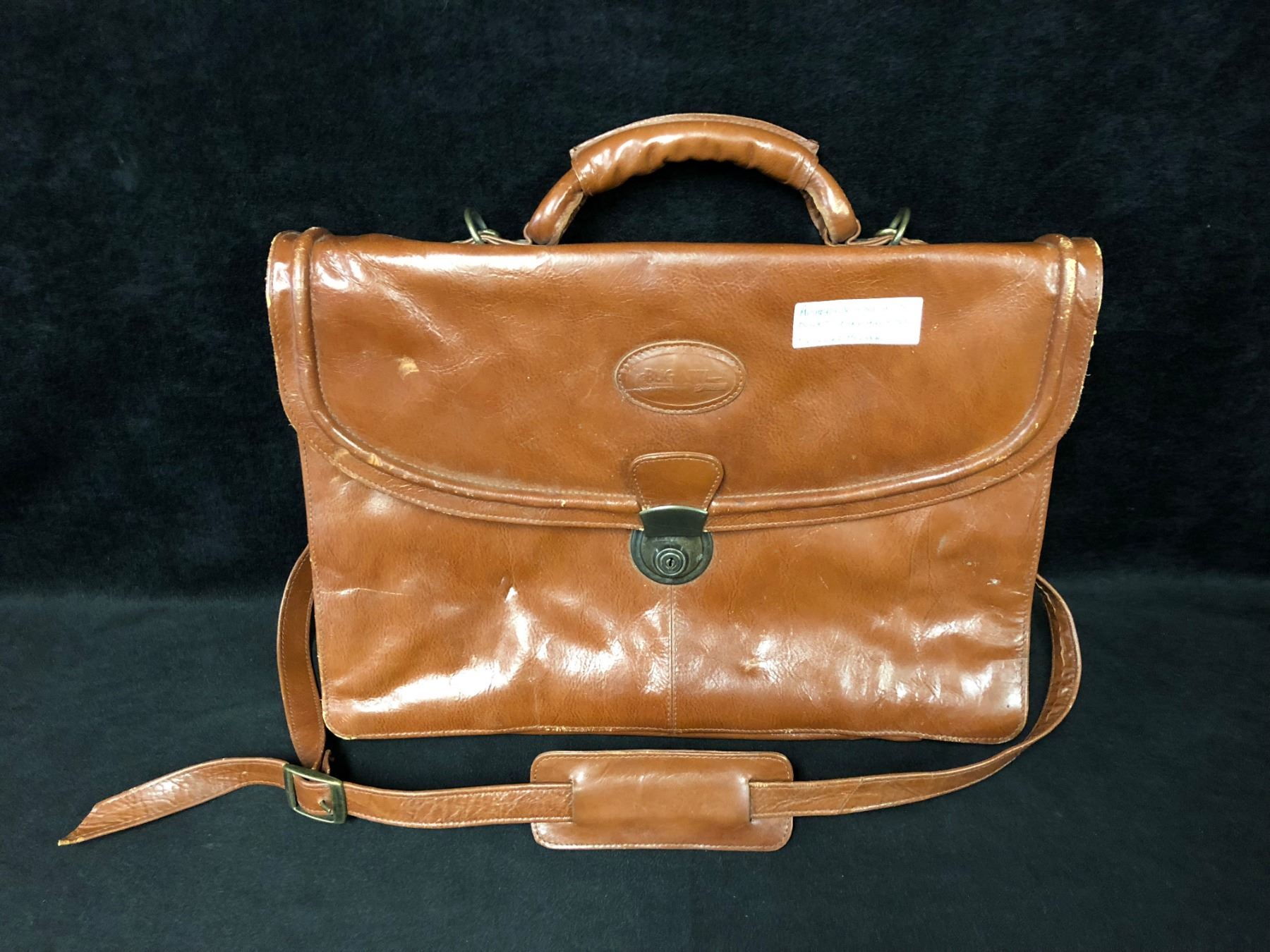 bugatti leather messenger bag