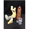 Image 1 : SCULPTURE & CARVINGS LOT (WOOD CARVING/ SOAPSTONE SCULPTURE...)