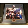 Image 1 : NEW YORK ISLANDERS STANLEY CUP CHAMPIONS AUTOGRAPHED FRAMED PHOTO W/ BOSSY, GILLIES, B. SMITH