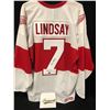 Image 1 : TED LINDSAY SIGNED RED WINGS HOCKEY JERSEY W/ FRAMEWORTH  COA