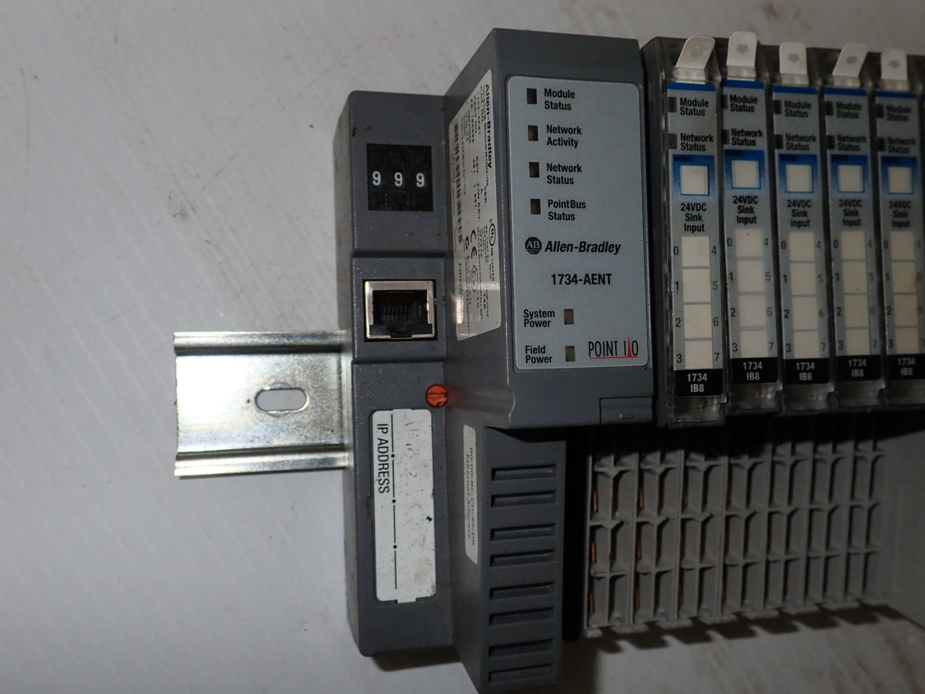 ALLEN-BRADLEY 1734-AENT ETHERNET/IP ADAPTER MODULE W/ OUTPUT MODULES ...