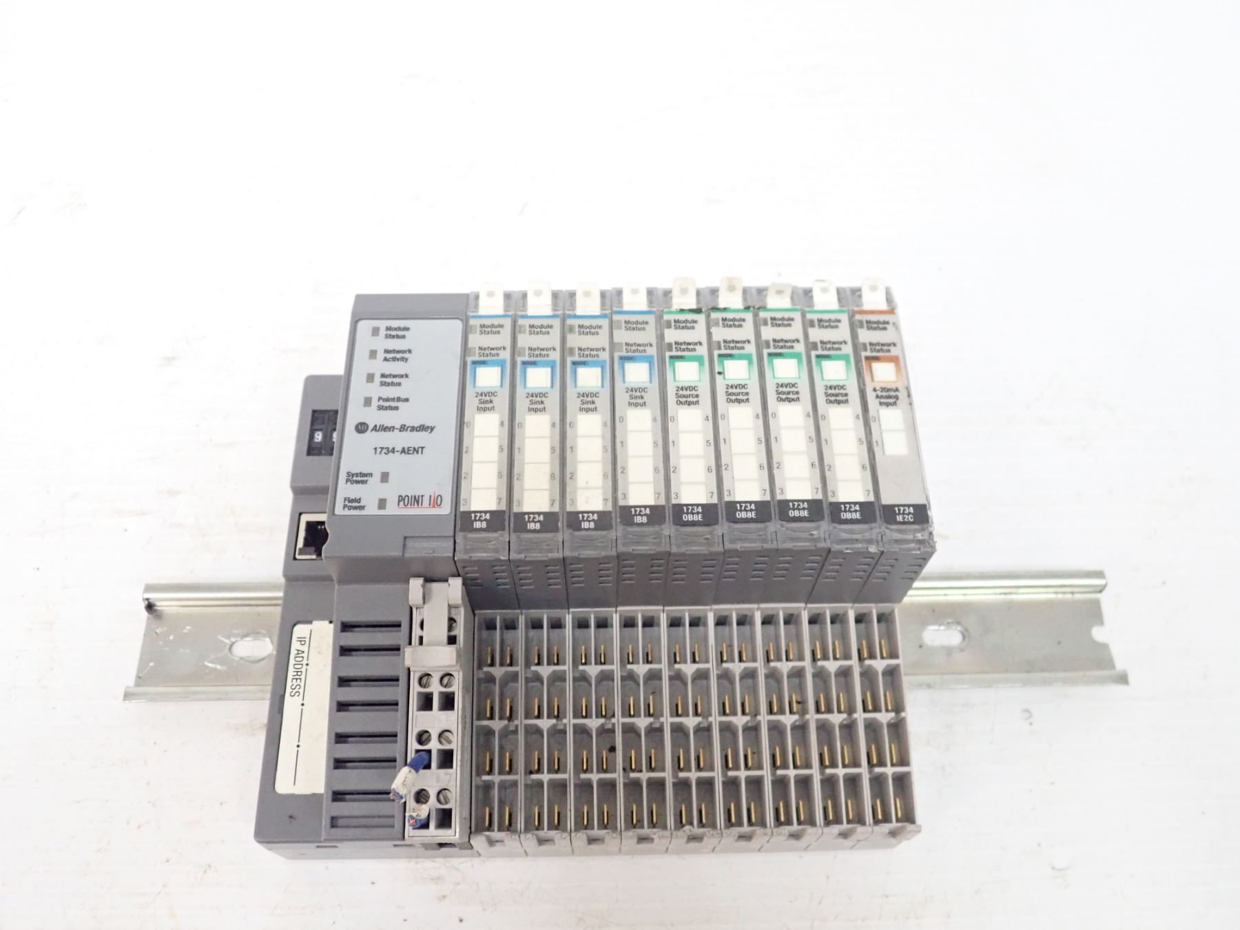 ALLEN-BRADLEY 1734-AENT ETHERNET/IP ADAPTER MODULE W/ OUTPUT MODULES ...