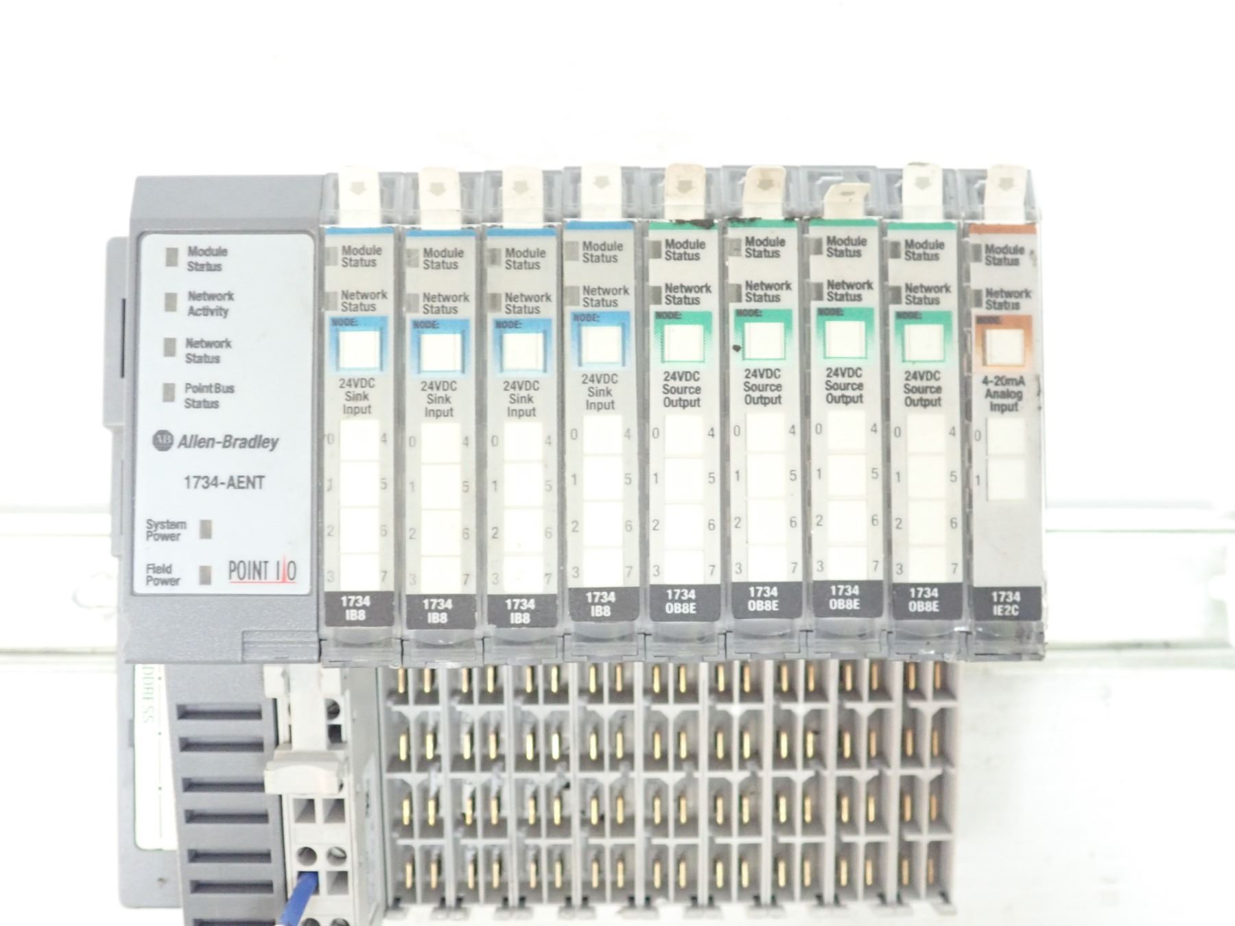 ALLEN-BRADLEY 1734-AENT ETHERNET/IP ADAPTER MODULE W/ OUTPUT MODULES ...