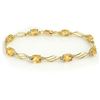 Image 1 : 6.02 CTW Citrine & Diamond Bracelet 10K Yellow Gold - REF-34A8X - 10803