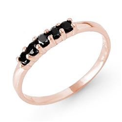 0.25 CTW VS Certified Black Diamond Band 10K Rose Gold - REF-11W5F - 13879