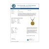 Image 3 : 1.05 CTW Certified Intense Yellow SI Diamond Solitaire Necklace 10K Rose Gold - REF-147M2H - 36772