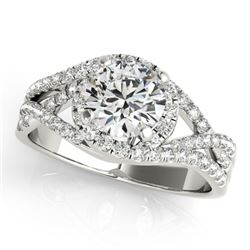 1.25 CTW Certified VS/SI Diamond Solitaire Halo Ring 18K White Gold - REF-242X4T - 26605