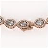 Image 4 : 33.08 CTW Pear Diamond Designer Necklace 18K Rose Gold - REF-6137W3F - 42732