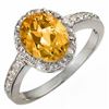Image 1 : 2.10 CTW Citrine & Diamond Ring 10K White Gold - REF-18M2H - 10069