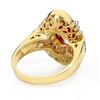 Image 2 : 4.58 CTW Ruby & Diamond Ring 14K Yellow Gold - REF-116M9H - 13088