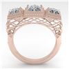 Image 4 : 2 CTW Past Present Future VS/SI Princess Diamond Ring 18K Rose Gold - REF-481X6T - 36068