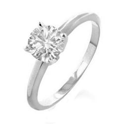 2.0 CTW Certified VS/SI Diamond Solitaire Ring 18K White Gold - REF-840H3A - 13542