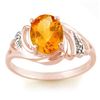 Image 1 : 2.04 CTW Citrine & Diamond Ring 14K Rose Gold - REF-22N8Y - 10698