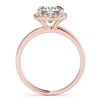 Image 4 : 1.1 CTW Certified VS/SI Cushion Diamond 2Pc Set Solitaire Halo 14K Rose Gold - REF-228W9F - 31410