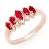 Image 1 : 0.50 CTW Ruby Ring 14K Rose Gold - REF-22X5T - 13135