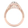 Image 4 : 0.84 CTW VS/SI Diamond Solitaire Art Deco Ring 18K Rose Gold - REF-236Y4K - 37092